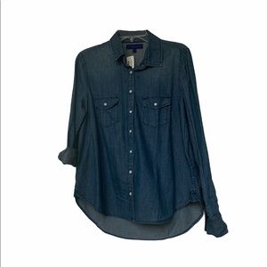 Jean shirt/cardigan.NEW W/ TAGS large. Aeropostale